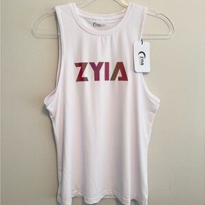 NEW ZYIA White Mirage Muscle Tank Medium